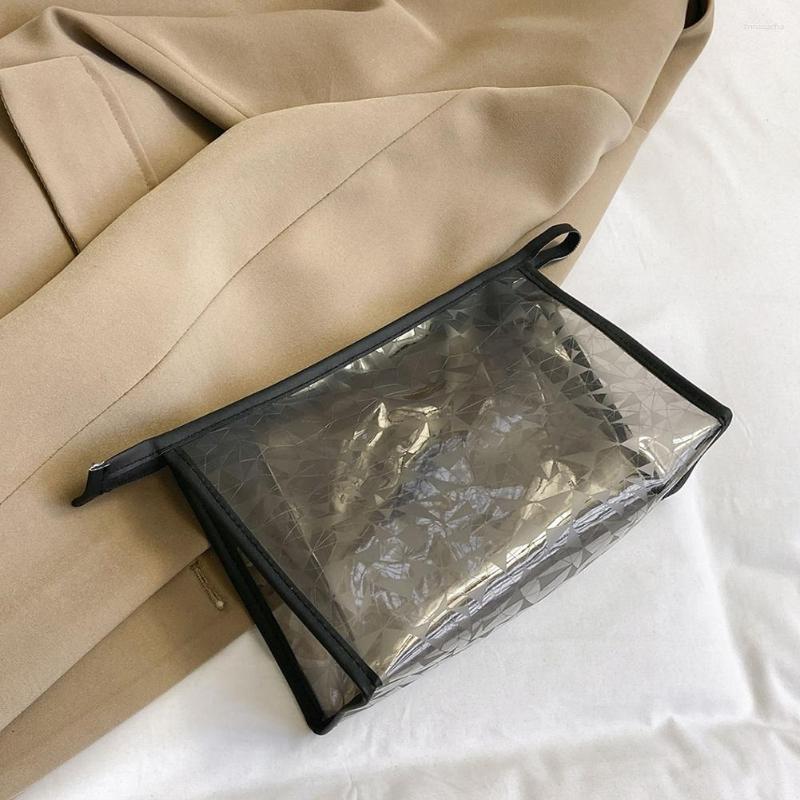 

Makeup Brushes PVC Cosmetic Organizer Bag Waterproof Transparent Wash Pouch Multifunctional Large Capacity With Zipper For Female Summer