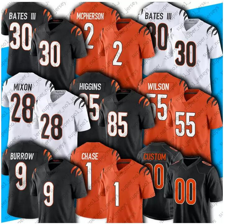

Football Jersey 9 Joe Burrow 5 Tee Higgins 1 Ja'Marr Chase 94 Sam Hubbard 29 Cam Taylor-Britt 83 Tyler Boyd 28 Joe Mixon 2 Evan McPherson 7 Boomer Esiason 55 Logan Wilson, Colour