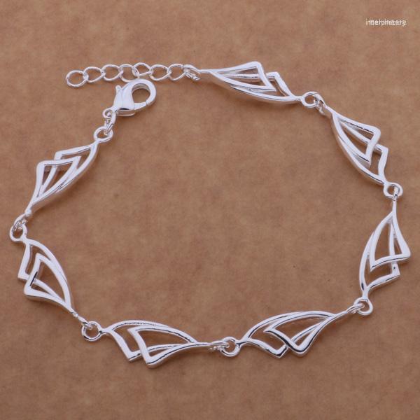 

Link Bracelets AH158 Sterling Bracelet Fashion Jewelry All The Sails /amwajeda Bayajsfa Silver Color