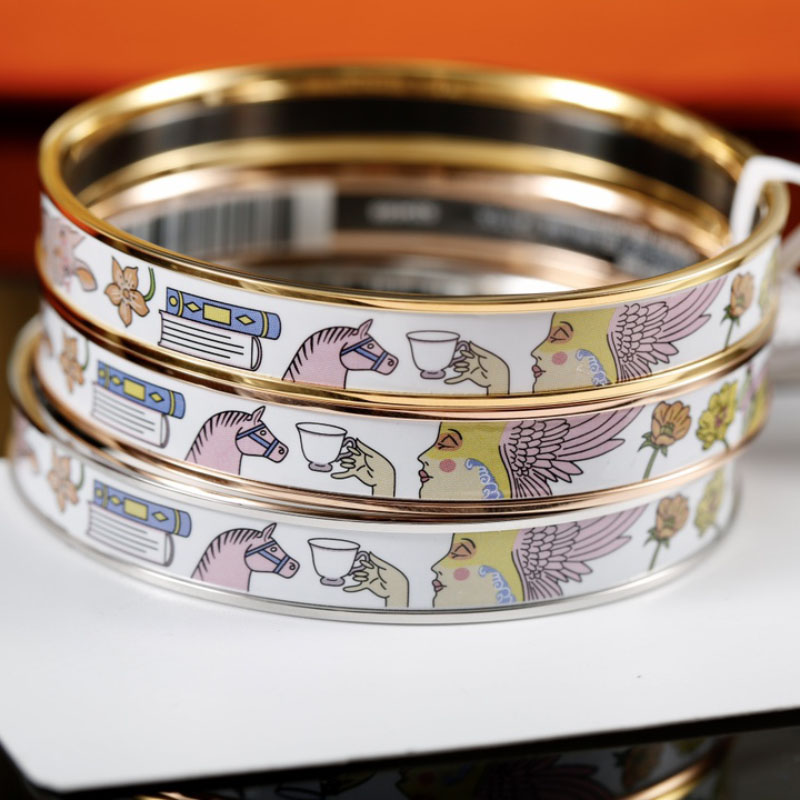 

Enamel clic bangle for women charm bracelets rabbit enamel cuff top quality