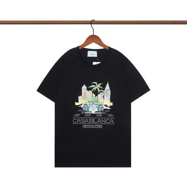 

Casablanca Men t Shirts Designer Shirt Causal Breathable Tees Letter Printing Clothes -2xl 2 XI8B, 20- white