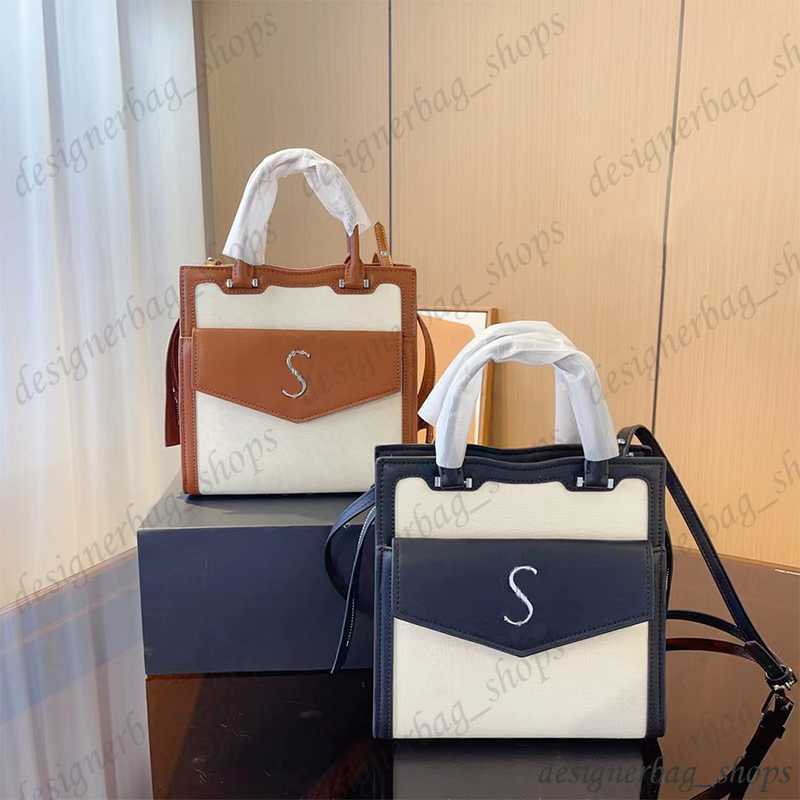 

Shoulder bag designer large capacity handbag can be crossbody can commute shoulder strap can be adjusted female messenger bag canvas stitching leather tote bag 0508, Black