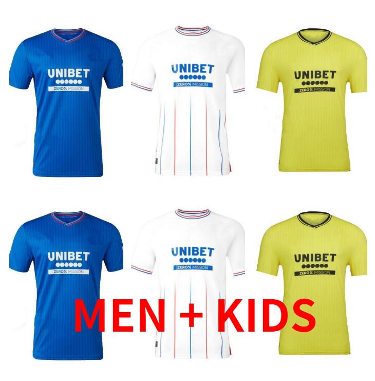 

23 24 Glasgow Rangers Soccer Jerseys 2023 home shirt COLAK ROOFE LUNDSTRAM HAGI BARKER MORELOS TAVERNIER KENT TILLMAN FASHION JR Football Shirt Mens kids kit