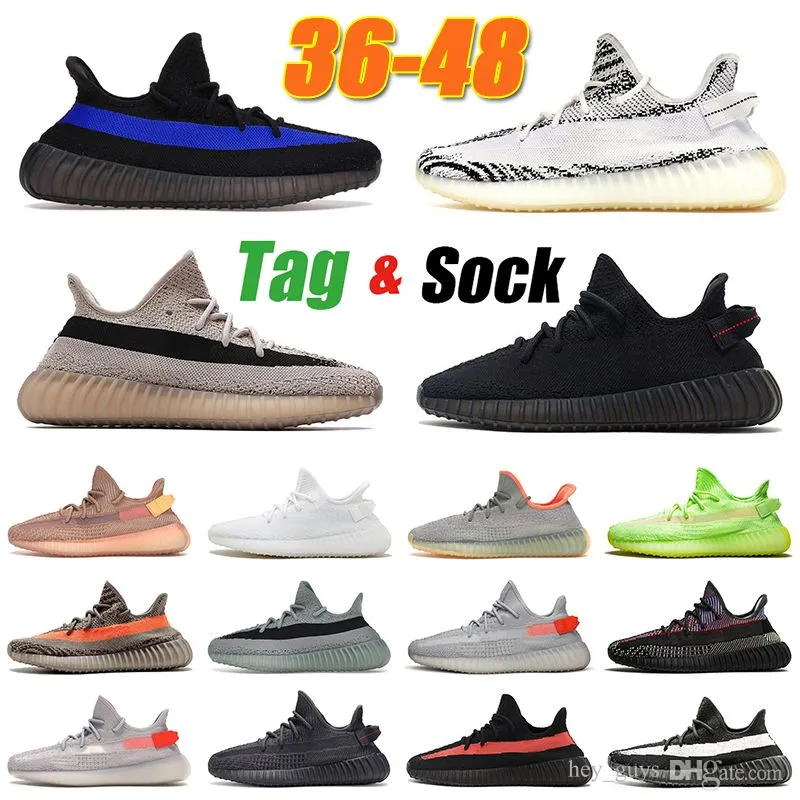 

New Fashion Running Shoes Salt Slate V2 YZ Zebra Oreo Bone 2.0 Dazzling Blue MX Rock Beluga Reflective Bred Runners Sneakers Trainers Men Wo, Linen 36-48