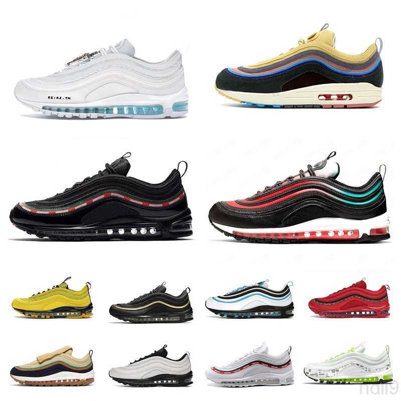 

Max 97 Casual ShOes MSCHF x INRI Jesus Undefeated Black Summit Triple White Metalic Gold Mens Women Designer Air 97s Sean Wotherspoon Sliver Bullet Trainers Sneakers, E032