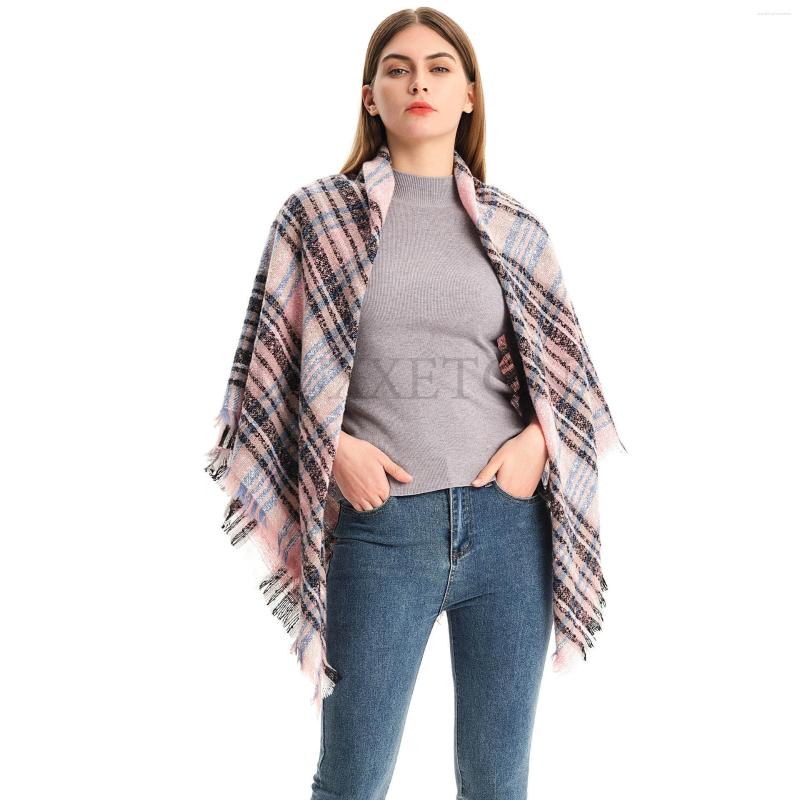 

Scarves Plaid Scarf Big Grid Winter Warm Women Neck Head Fashion Lattice Scarfs Cashmere Lady Shawls And Wraps Bufandas Hombre