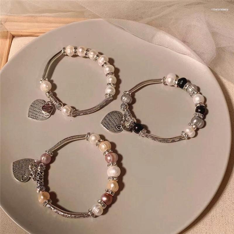 

Strand Fashion Simple And Fresh Only Beautiful Hand Beaded Love Pendant Personality Geometric Street S Lady Temperament Bracelet