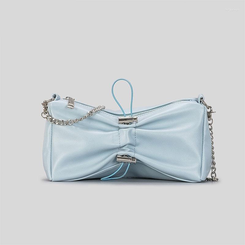 

Evening Bags Women's Retro Laser Drawstring Design Chain Bag Personalized Versatile Y2K In Handbag 2023 Fashion Ladies Shoulder, Black