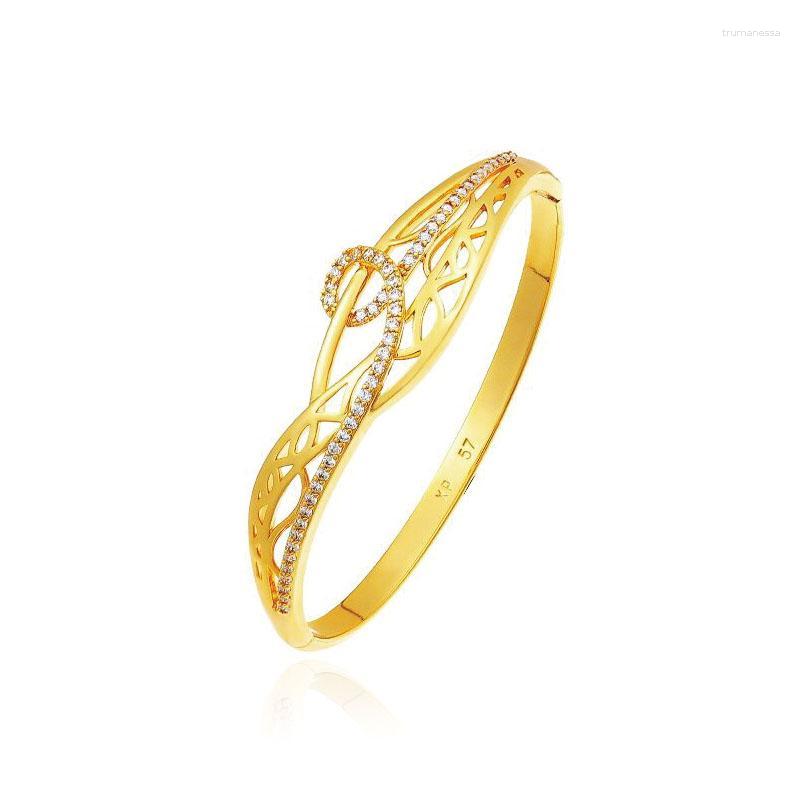 

Bangle MxGxFam Promotion 50 % Off Retro Red Zircon For Women 6 Cm Fashion Jewelry 24 K Yellow Gold Color No Skin Allergy Raym22