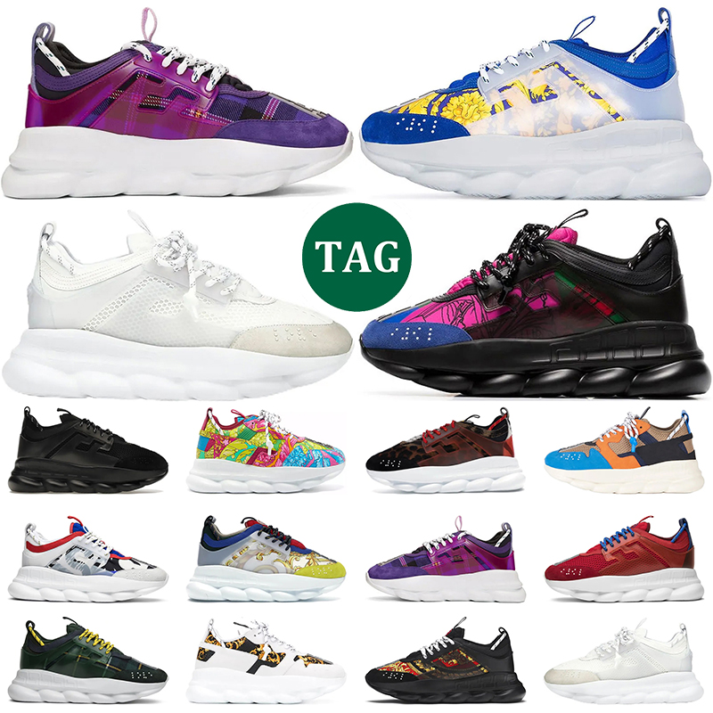 

chain reaction designer shoes men women causual shoes platform sneakers Triple Black White Bluette Gold Brown Orange Blue Red Cherry mens luxury trainers, # 13