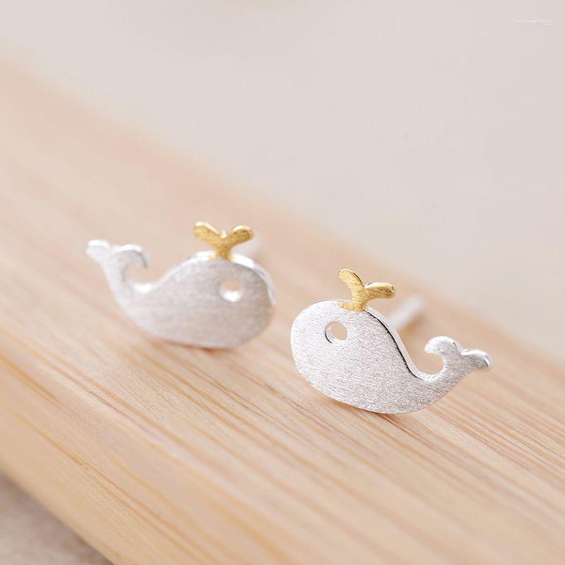 

Stud Earrings Real 925 Sterling Silver Whale For Women Girls Fashion Sterling-silver-jewelry Brincos Brinco