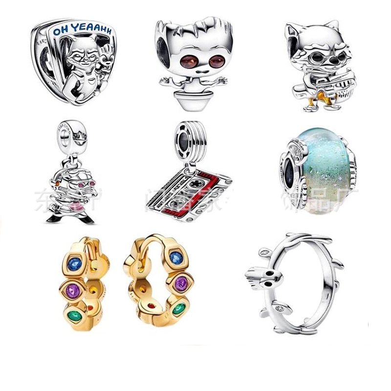 

925 Pounds Silver New Fashion Charm Original Round Beads, Galaxy Guardian Collection Full Set of Charm Beads, Compatible Pandora Bracelet, Beads