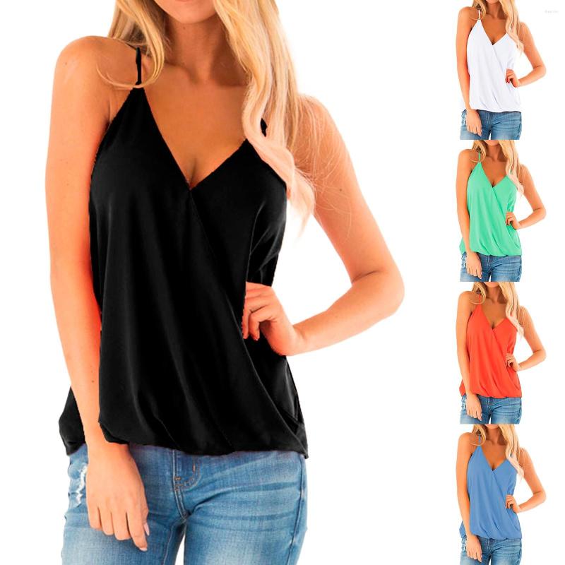 

Women' Tanks 2023 Summer Women' Solid Color Strap Tops Sleeveless Sexy Tank Loose Pullover Mini Versatile Undershirt Female Clothing, Blue
