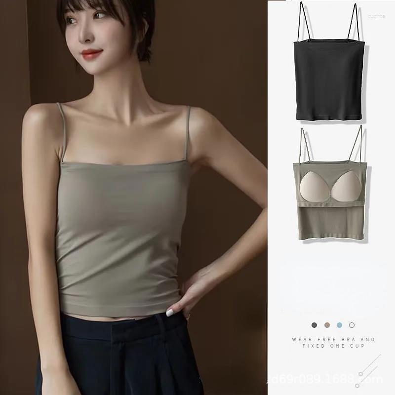 

Women's Tanks Fashion Camisoles For Women Padded Tank Top Female Sexy Crop Lingerie Crochet Bralette Underwear, Black