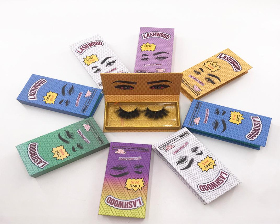 

Eyelash Packaging Box Lashwood Packag with Tray Rectangle Case Fluffy 25mm Mink Lashes Eyelashes Package6130416