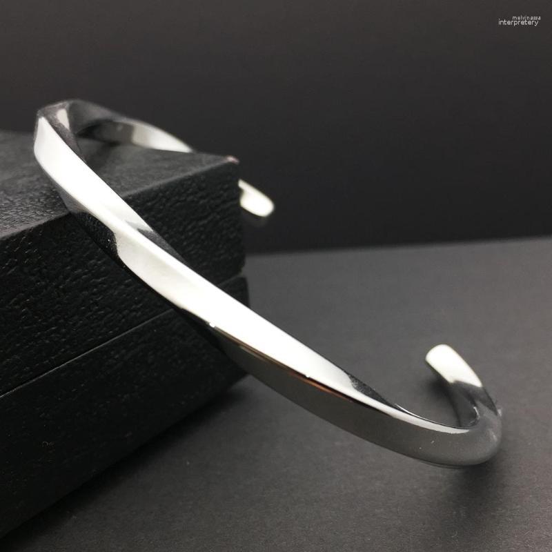 

Bangle Vintage Stainless Steel Twisted C Mobius Stacking Unisex Casual Fashion Jewelry YP8954