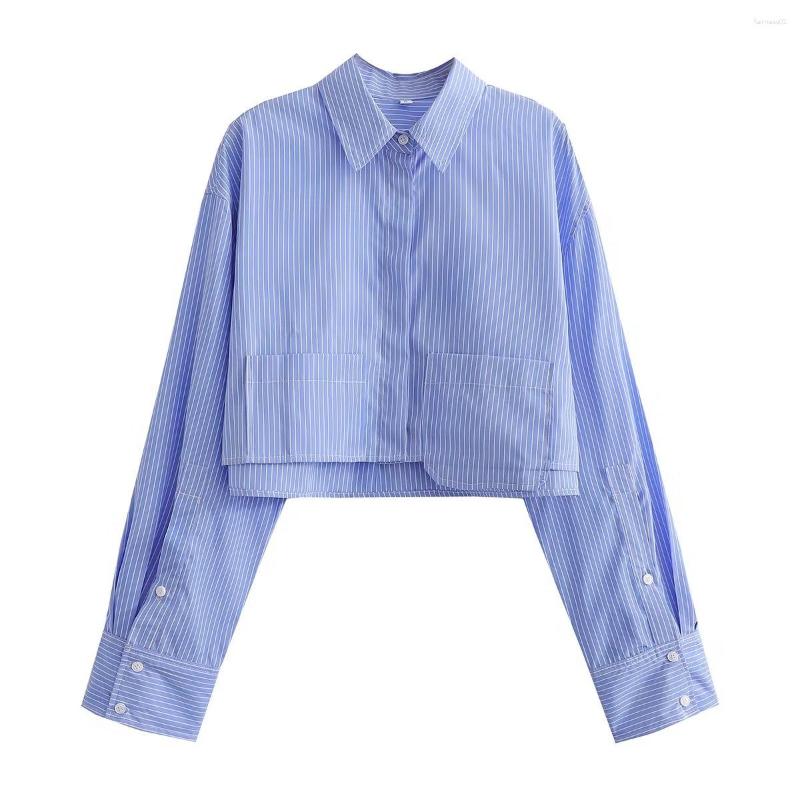 

Women' Blouses 2023 02 Spring Summer Women Female Sexy Polyester Shirt Brand Blouse Outwear