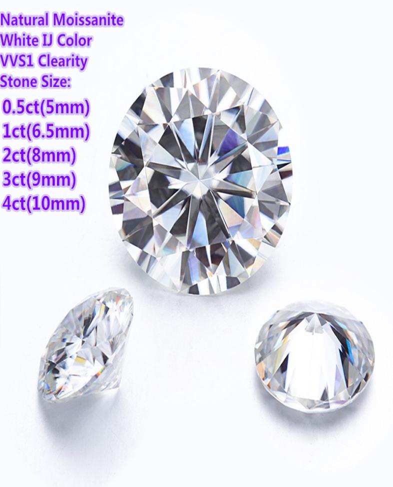 

Moissanites Loose Stone IJ Color 05ct4ct Carat Moissanite Round Brilliant Cut VVS Diamond DIY Ring Jewelry Pendant Earrings Mate4084542