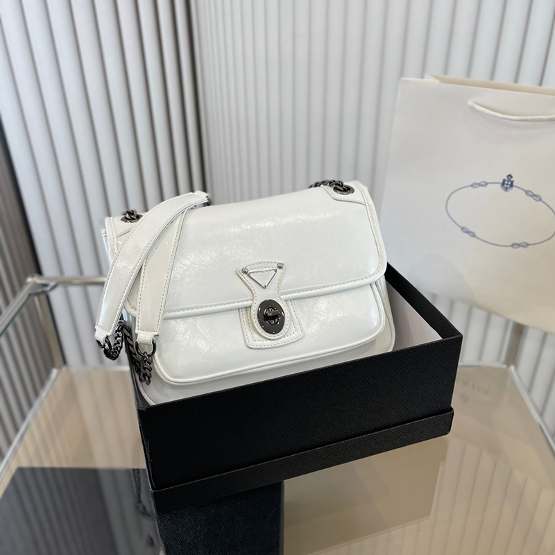 

New Women Crossbody Purses Hobo Designer Genuine Leather Middle Prad Triangle Logo Shopping Totes Shoulder Bags Large Capacity Belts Underarm Colors Size 27x20 cm, 3# 27x20cm