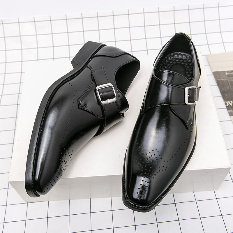 

Dress Leather Shoes Men Business Oxford Shoes Fashion Carved England Buckle Formal Mengke Shoe Pointed Office Wedding Men shoes, Shunx1798-zong