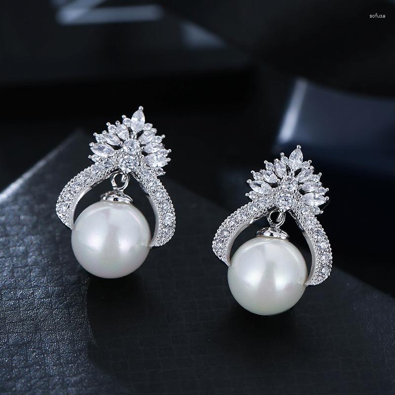 

Stud Earrings Bilincolor Charming Pearl For Gift Or Party