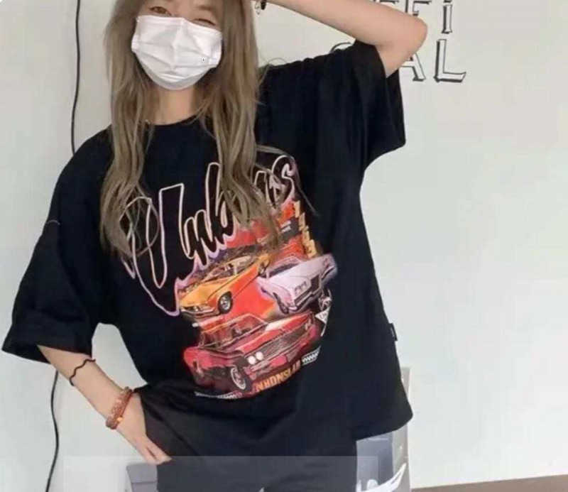 

2023 New Style Car Print Women's T-shirt Casual Short Sleeve Cool Girl Top womens shirts, 24