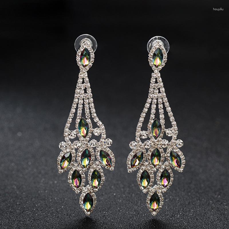 

Stud Earrings Tassel Crystal Long Women Fashion European And American Sexy High Quality Jewelry Headwear For Banquets