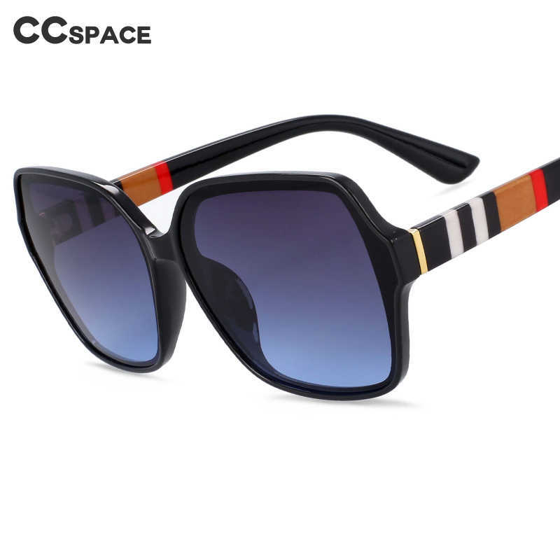 

54198 Irregular Polygon Big Size Ladies Sunglasses Brand Design Vintage Stripe Men Women Shades UV400