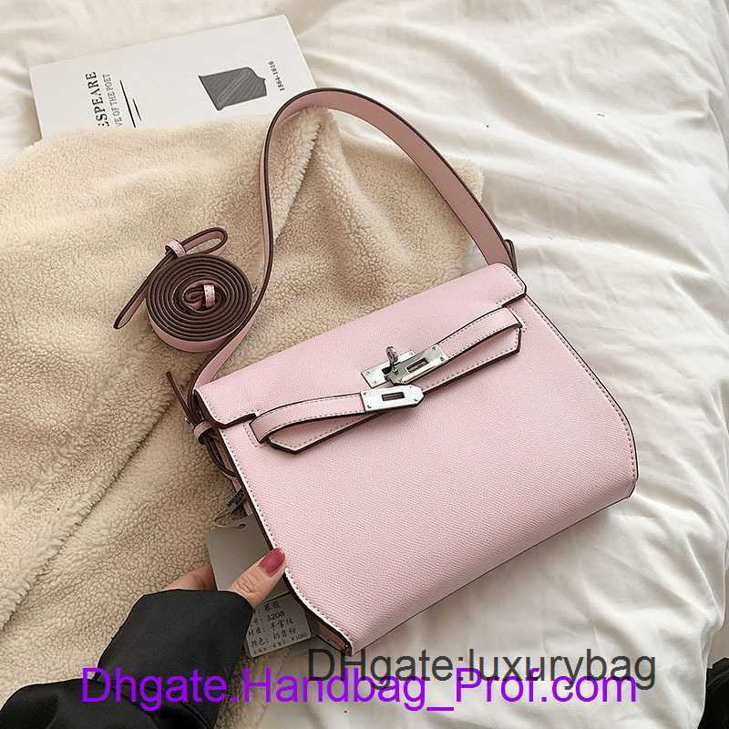 

Hrems Designer Wholesale kyllie tote bags online store Baroness 2023 Winter New Fashion Small Square Bag Simple Versatile Design Sense Should With Real Logo, Bordeaux red