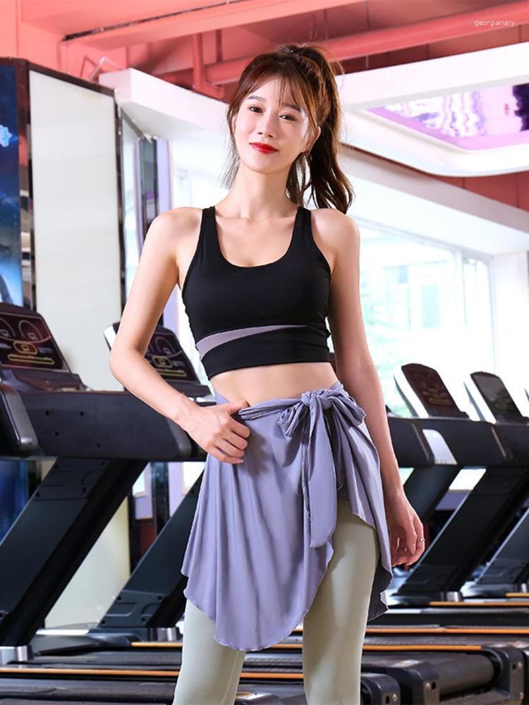 

Skirts Skirt One Piece Tennis Multicolor Sports SkirtCover Up Hip Scarf Running Gym Women Half Length Curtain Yoga Dress Solid Color, Black