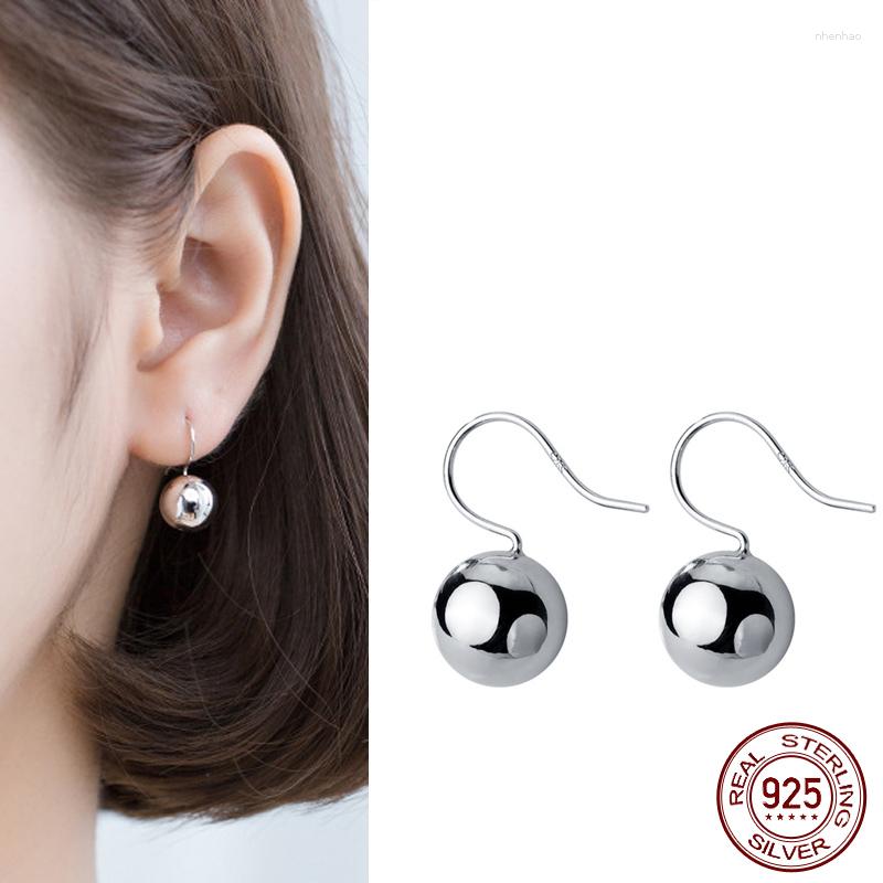 

Dangle Earrings La Monada Round Ball Women Drop Silver Elegant Short 925 Sterling Jewelry For Korean