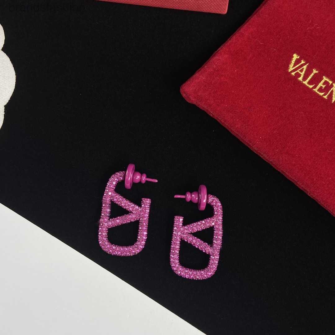 

2023 earrings designer for women stud luxury gold heart shape pearl crystal gold double V letter 925s silver jewelry classic box