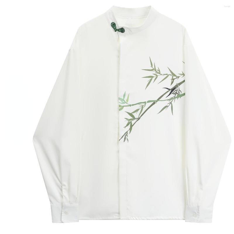 

Women's Blouses Vintage Printed White Women Shirts Summer 2023 Turn-Down Collar Loose Long-Sleeved Elegant Female Outwear Tops