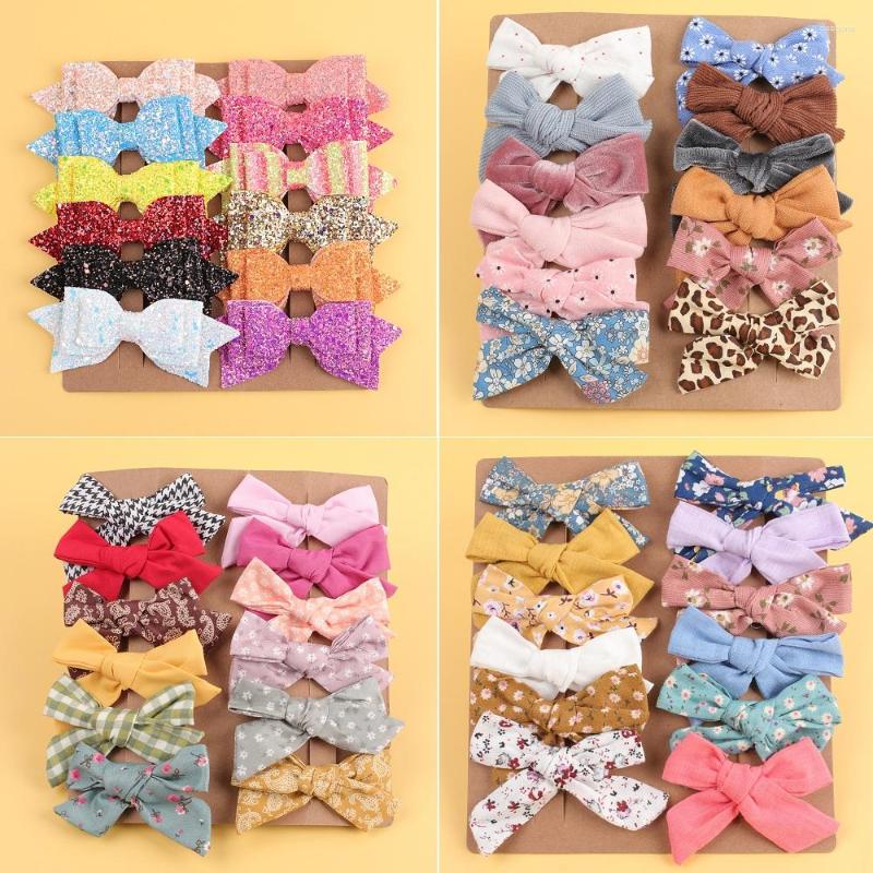 

Hair Accessories 12Pcs/Set Glitter Bows For Girls Cute Barrettes Clips Hairpin Kids Daily Headdress Sequin, Type 3