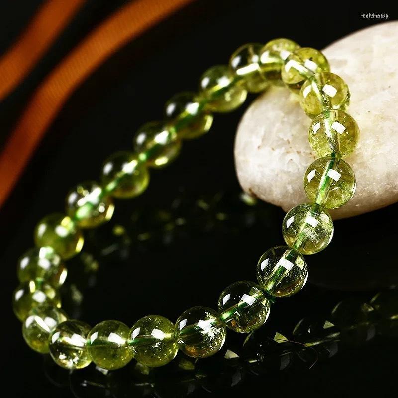 

Strand Natural Collection Grade Peridot Bracelet -like Green Gemstone Crystal Single Loop