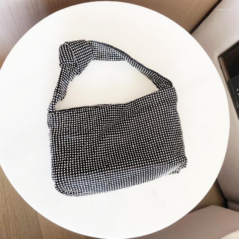 

Evening Bags Women's Knotted Shoulder Bag All-matching Handbag Handmade Underarm Tote, Picture shown