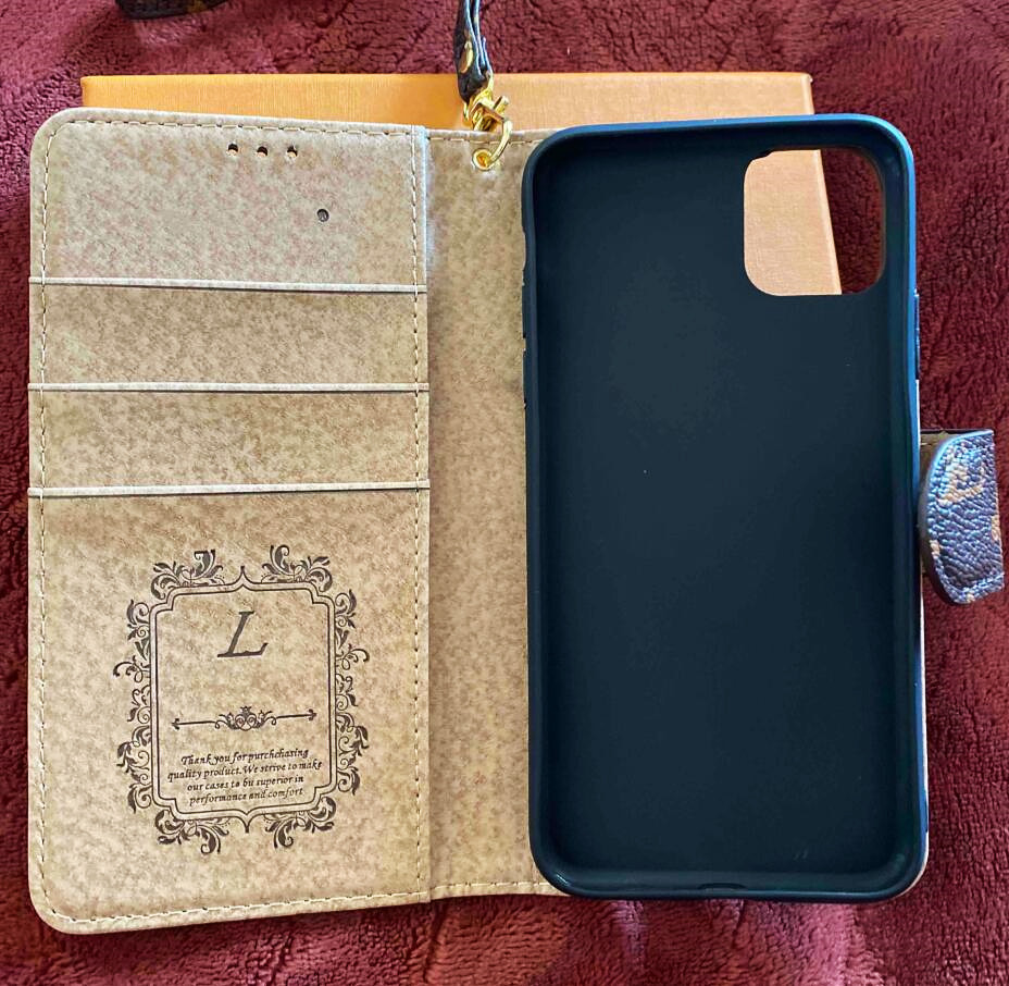 

Designer Phone Case Luxury Leather iPhone Case Card Holder for Apple iPhone 14 Pro Max 13 12 11 14 Plus X XR XS XsMax 7 8P Fashion Classics Wallet Shockproof Mobile Cover, Gift box