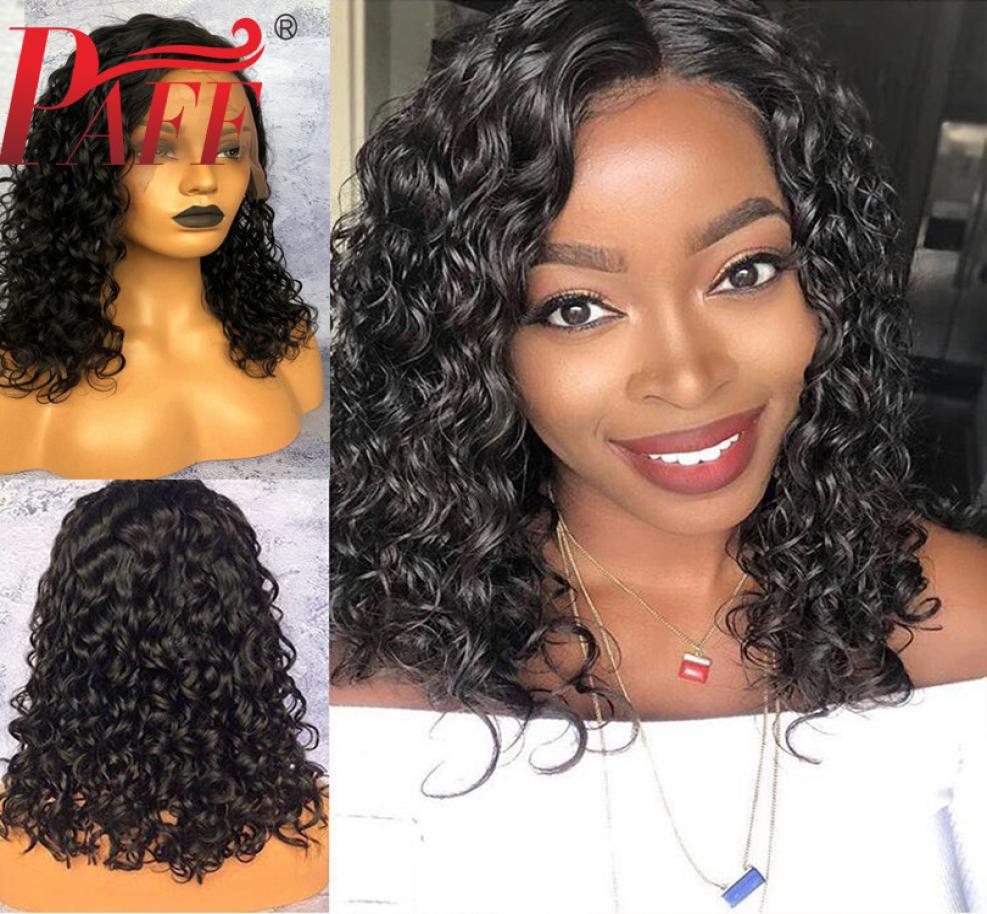 

PAFF Short Curly Human Hair Full Lace Wig 44 Silk Base Glueless Remy Brazilian Silk Top Pre Plucked Hairline9980411, Natural color