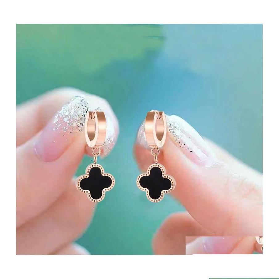 

Charm Simple Design Clover Earring Rose Gold Titanium Steel Hie Earrings Jewelry For Women Drop Delivery Otega 20 Dhklm