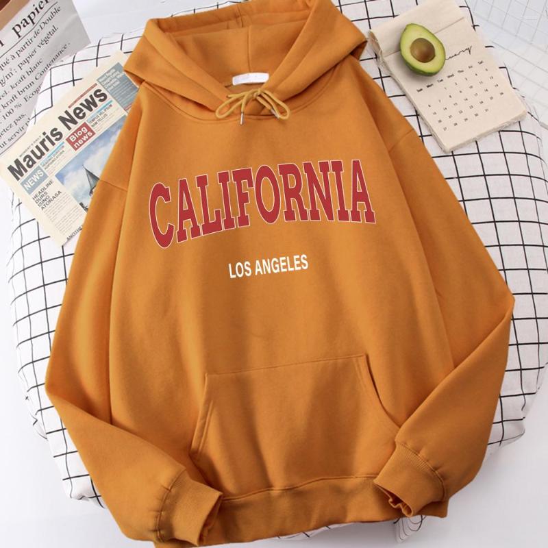 

Men's Hoodies Los Angeles California City Letter Mens Tracksuit Fashion Outdoor Clothes Fleece All-Match Hoodie Oversized Harajuku, Beige