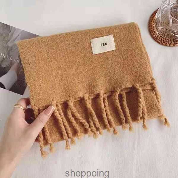 

Egg Korean dongdamen solid color knitted wool scarf Korean autumn and winter versatile thickened warm tassel shawl 13C9UVXRB
