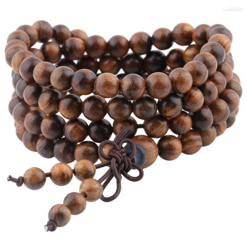 

Strand SUNYIK 6mm Black Rosewood 108 Buddhist Mala Prayer Beads Bracelet Necklace