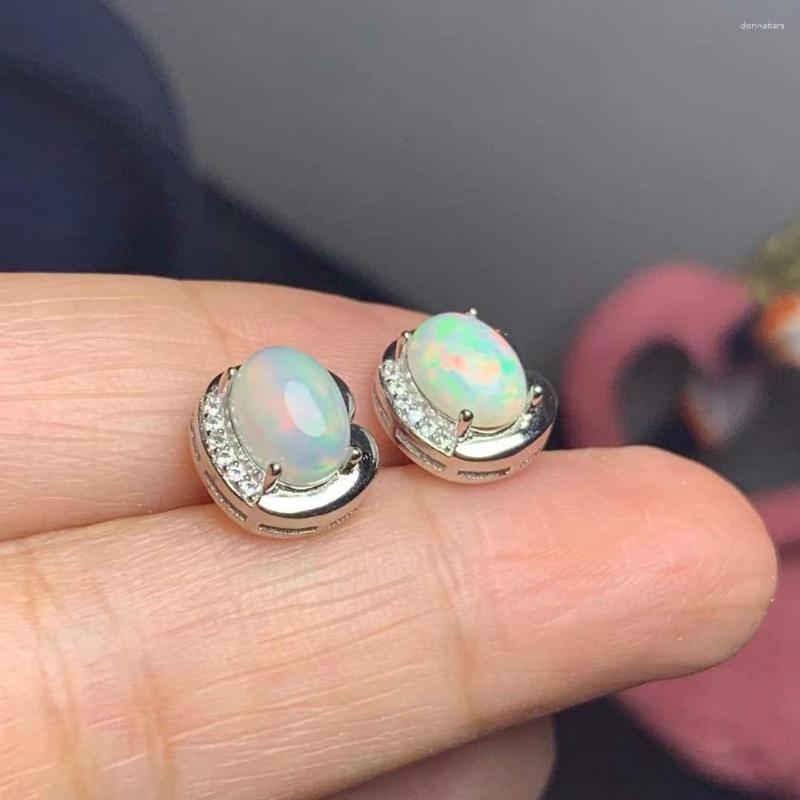 

Stud Earrings Arrival Natural And Real Opal Earring 925 Sterling Silver