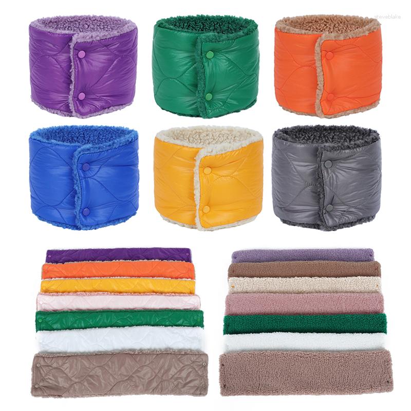 

Scarves Men Women Winter Warm Scarf Snap Fastener Thermal Neck Warmer Snood Cowl Tube Fleece Thickening Windproof Cover