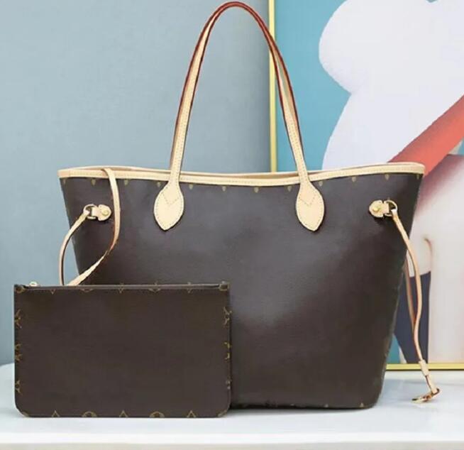 

tote bag Designer bags wallet Fashion Totes Leather messenger shoulder handbag Women Bags High Capacity Composite Shopping bagss old flower Brown lattice, #7