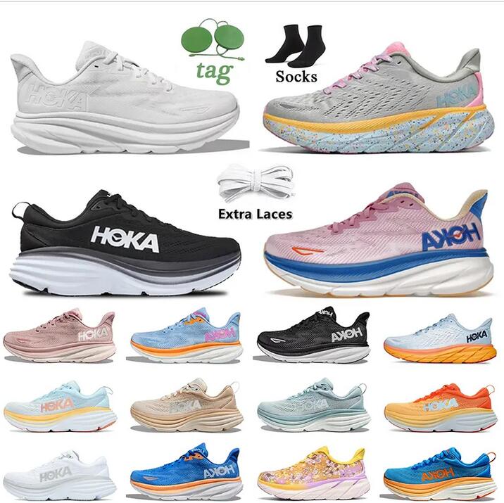 

Hoka One One Clifton Bondi 8 Running Shoes Hokas Carbon x2 Summer Song Blue Shell Coral Peach Parfait Triple White Seaweed Women Men Low Mesh Trainers Sports Sneakers, #46