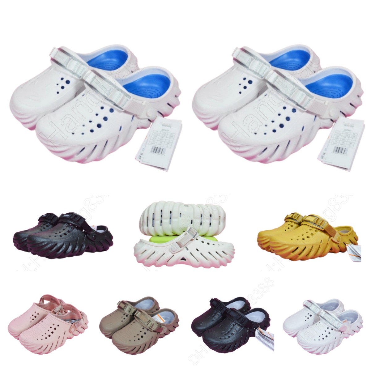 

Sandals EVA Bobo echoclog CrocClog Crocodile Shoes Lightweight comfortable Women Men Summer Slides Designers Sandalias Slippers A11, Dark blue -blue