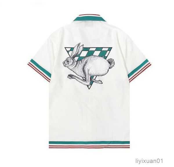 

Summer Mens T-shirts Short Sleeve Casablanc-s Printing Loose Shirts Varsity Shirt Womens Silk Top Tee Asian Size 11 AFW1