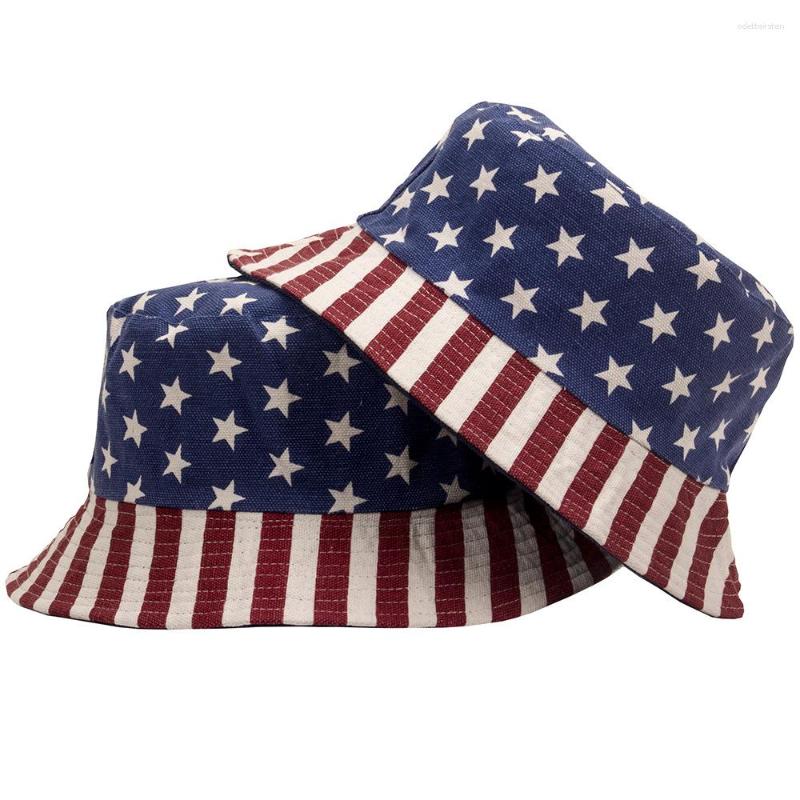

Berets Fashion Outdoor Street Hat Athleisure American Flag Fisherman Souvenir Visor Stars And Stripes XU15, Blue