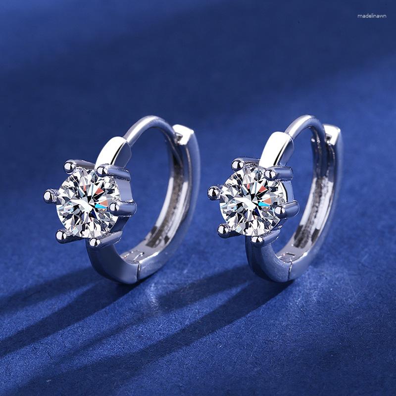 

Stud Earrings Luxury Exquisite Six Prong Cubic Zirconia Small Inlaid CZ Round For Women Fashion Wild Wedding Accessories